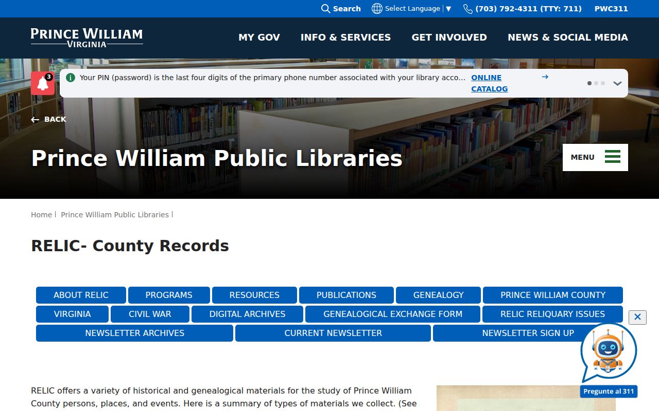 Linton Hall city directory county records at RELIC