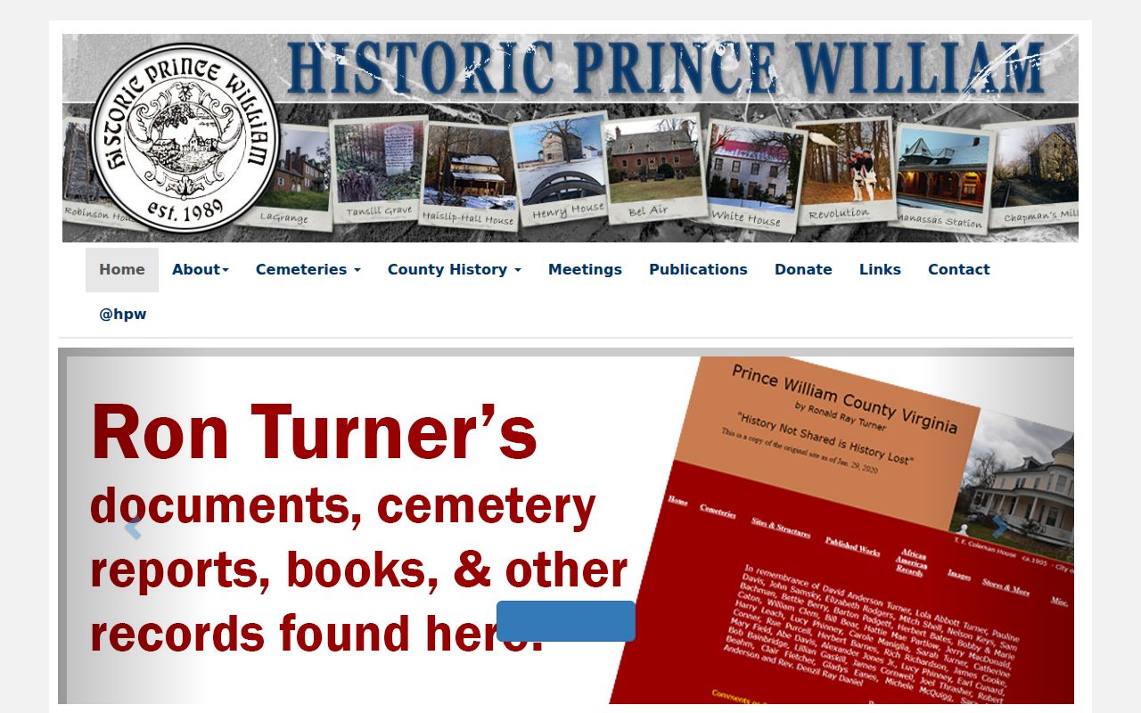 Linton Hall city directory historical collections at Historic Prince William