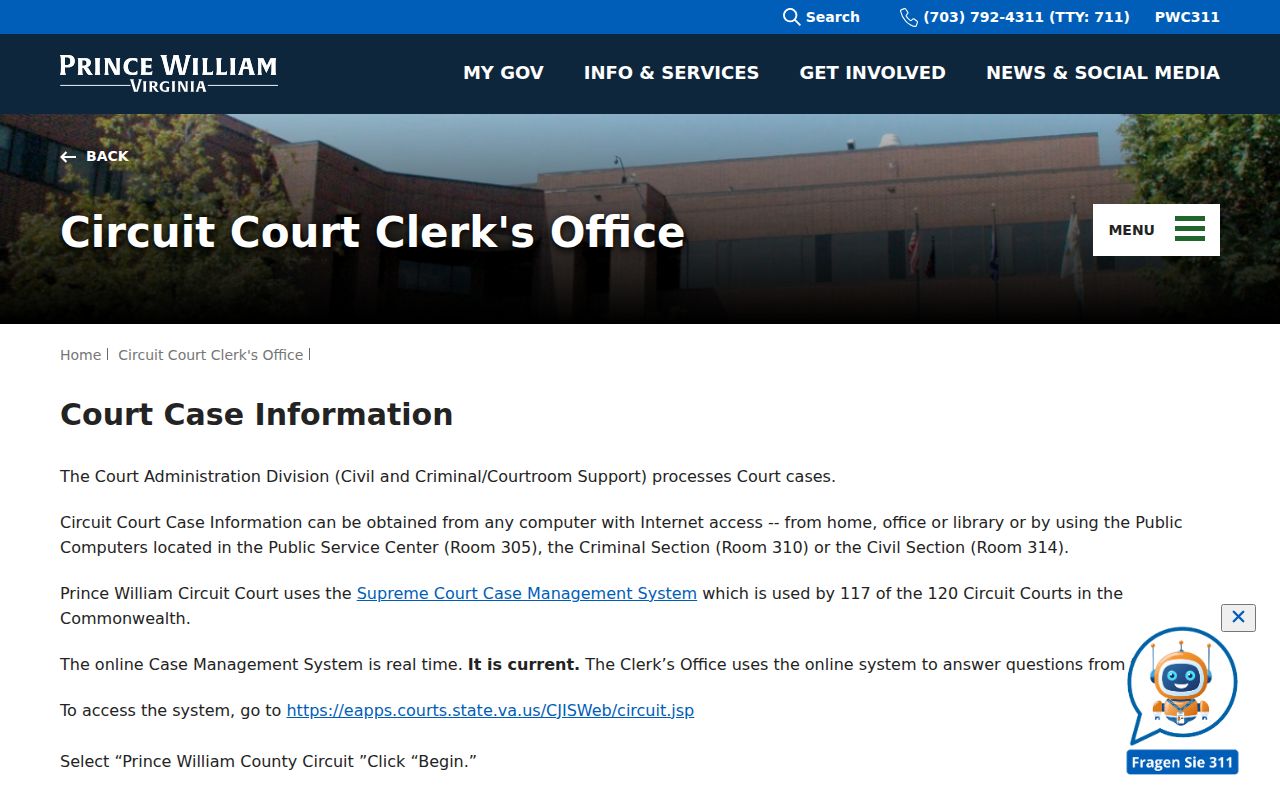 Linton Hall residents directory Prince William court case information