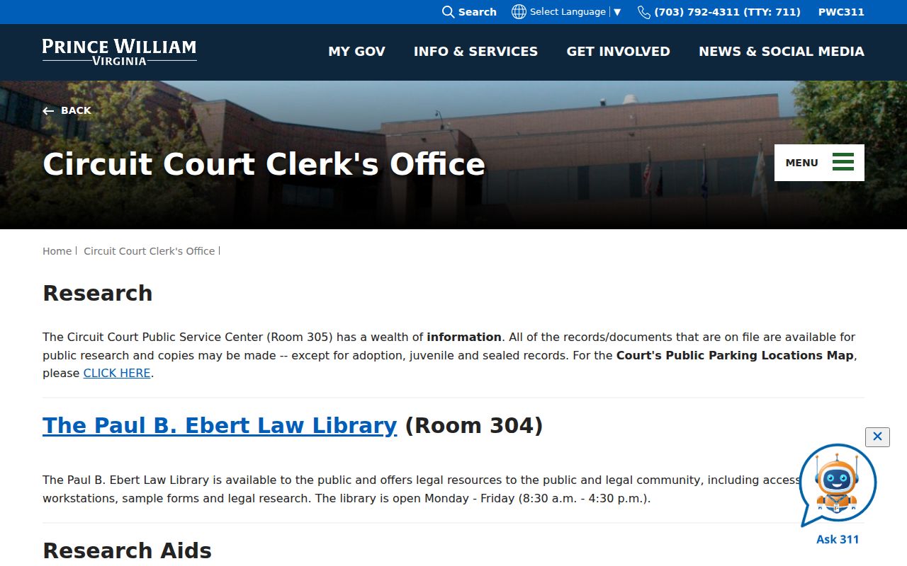 Linton Hall previous residents historical research through the Circuit Clerk