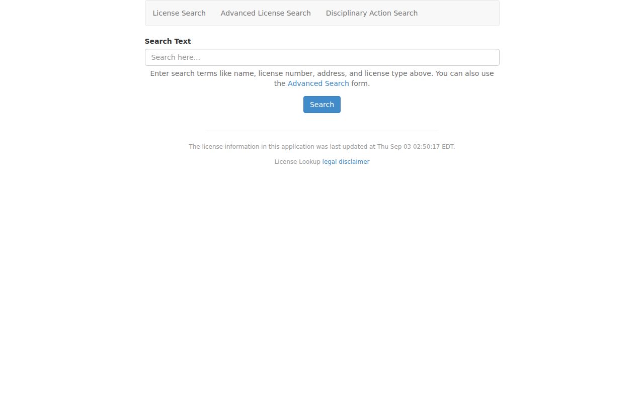 Linton Hall resident lookup Virginia DPOR license search